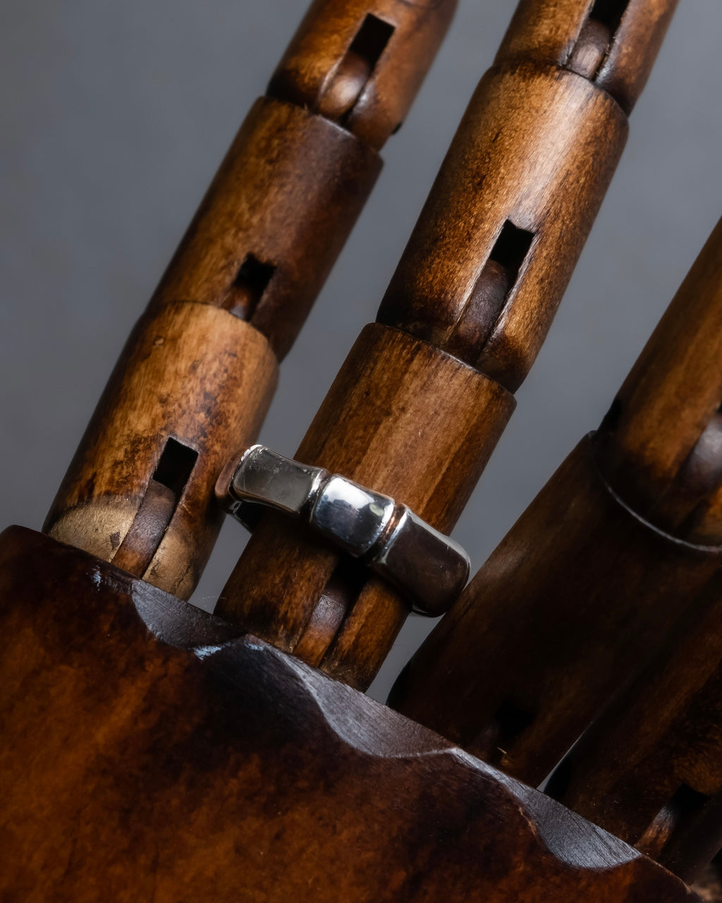 "GUCCI" Bamboo motif design silver 925 ring