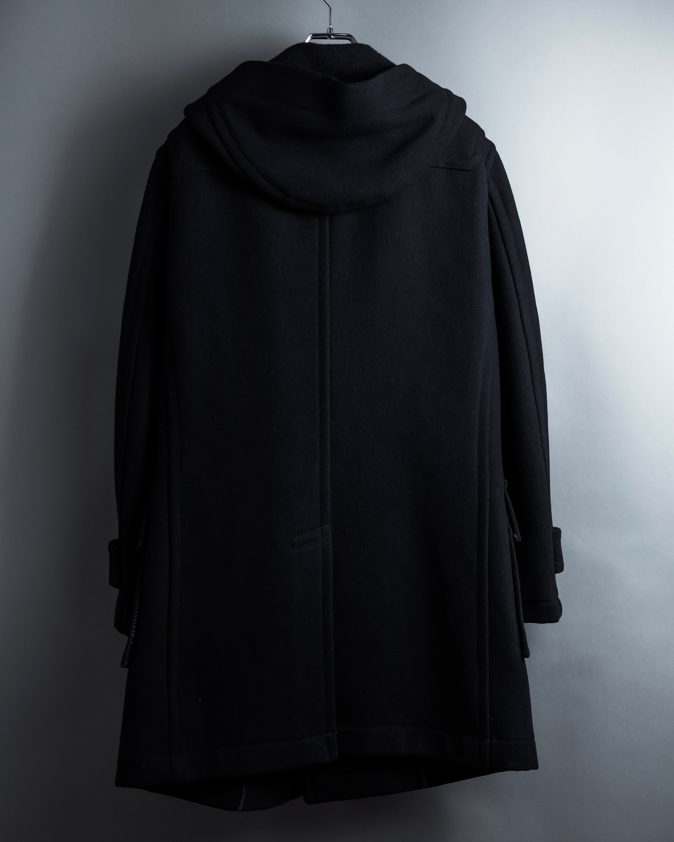 "BURBERRY" Classic detailing melton wool duffle coat