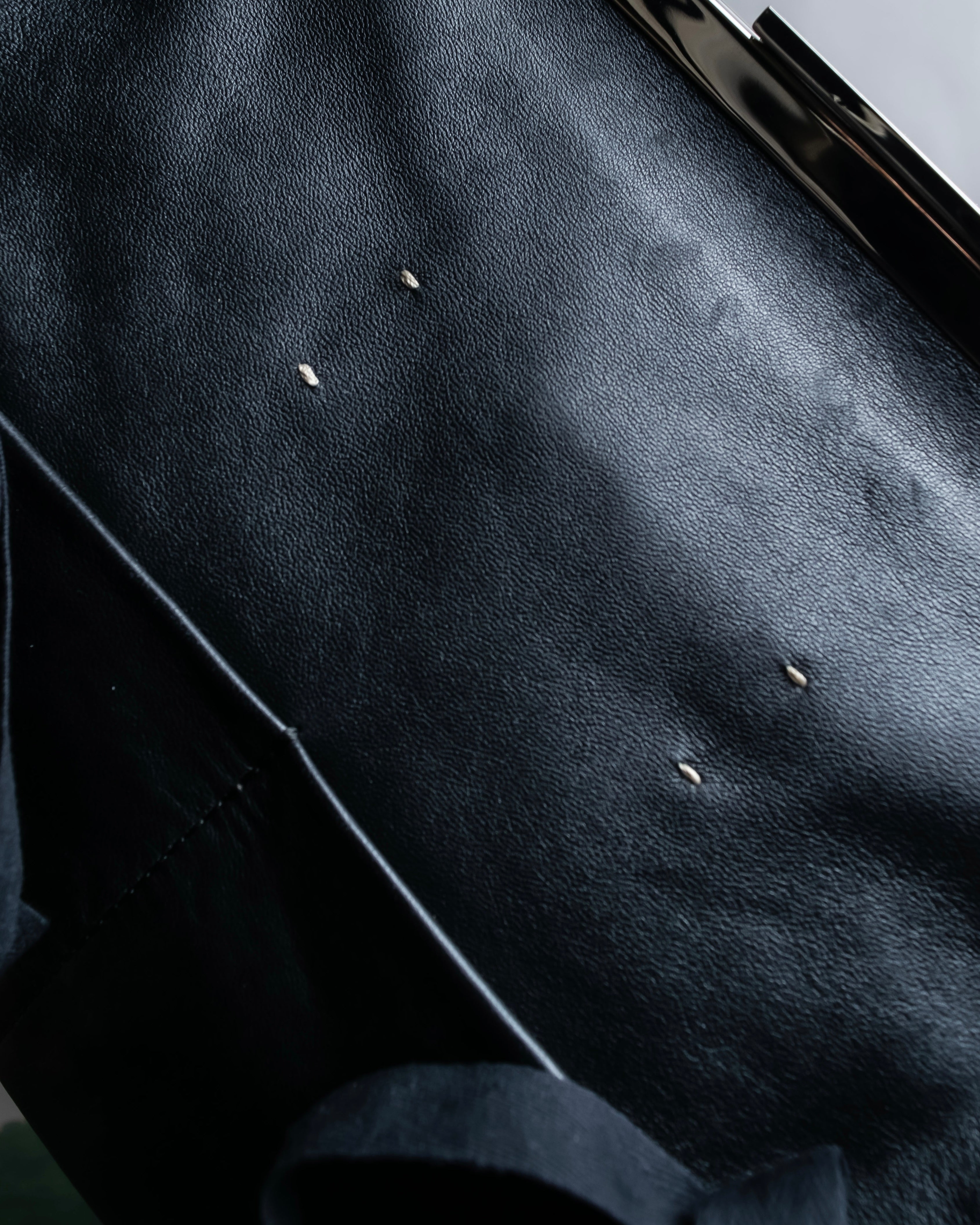 "MARNI" Side ribbon design rounded body leather bag