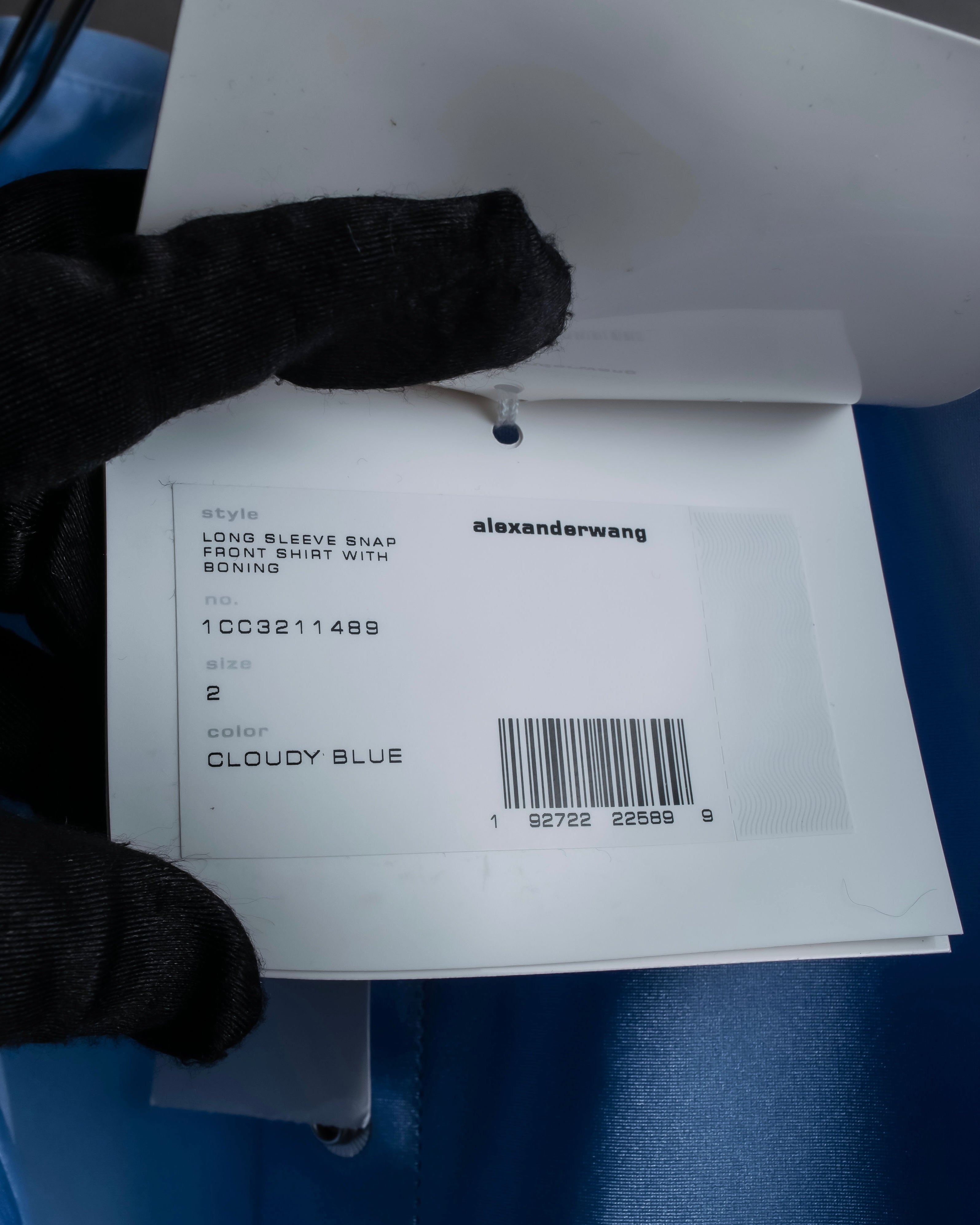 "ALEXANDER WANG" Three-dimensional cut design light blue shirt