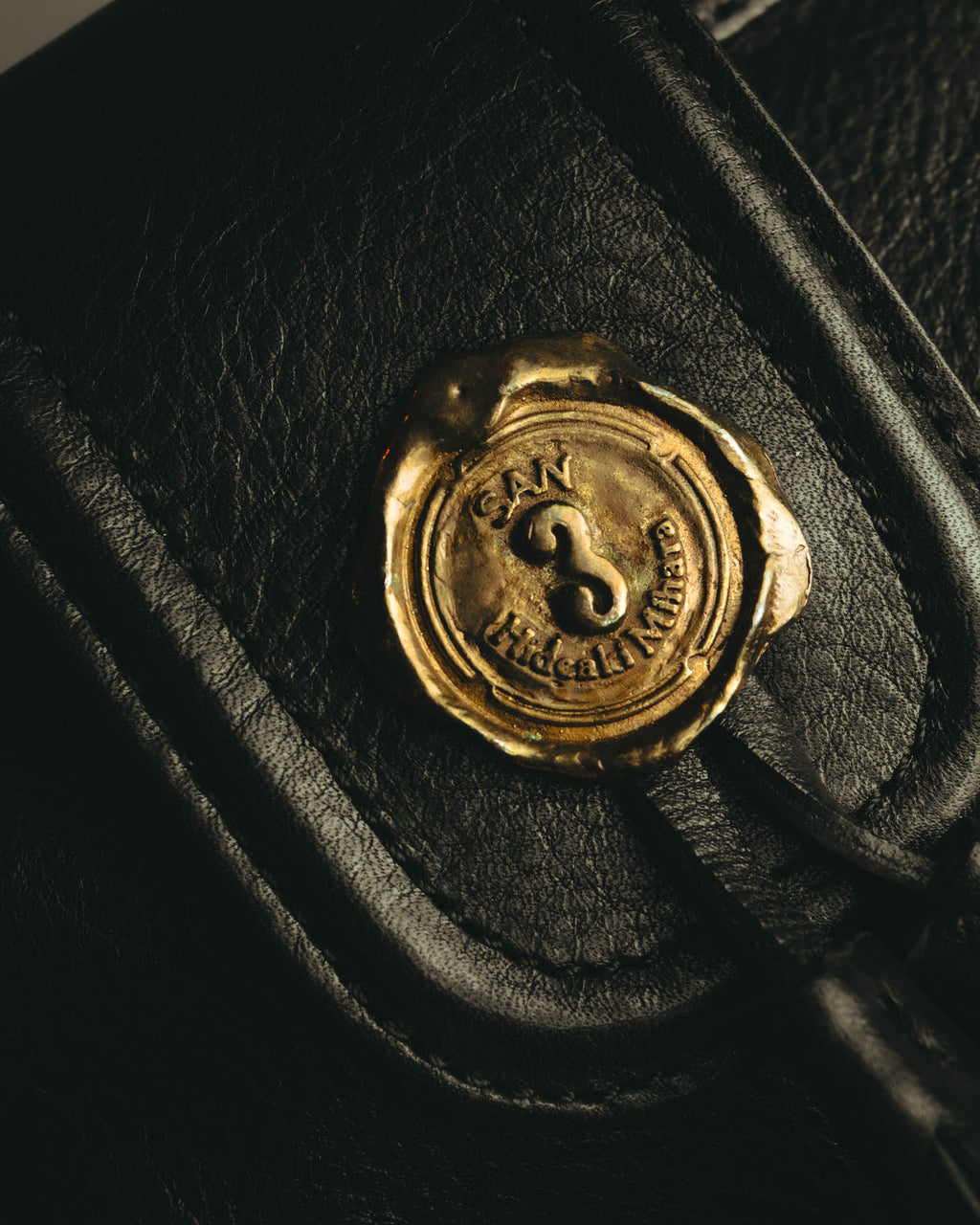 “SAN HIDEAKI MIHARA” 2000’s-2010’s black leather chain shoulder bag