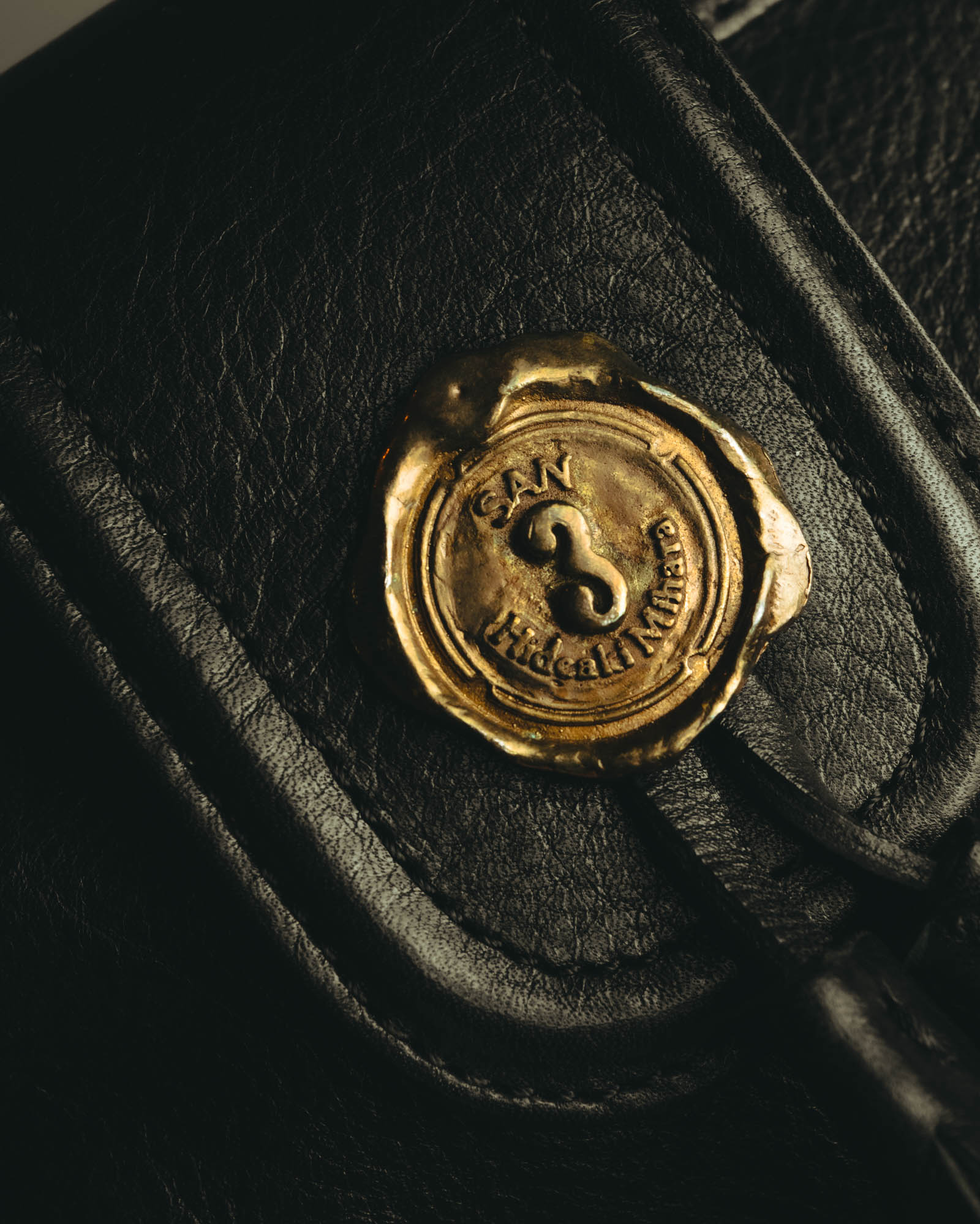 “SAN HIDEAKI MIHARA” 2000’s-2010’s black leather chain shoulder bag