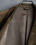 "Christian Dior" Nubuck leather oversized tailored jacket