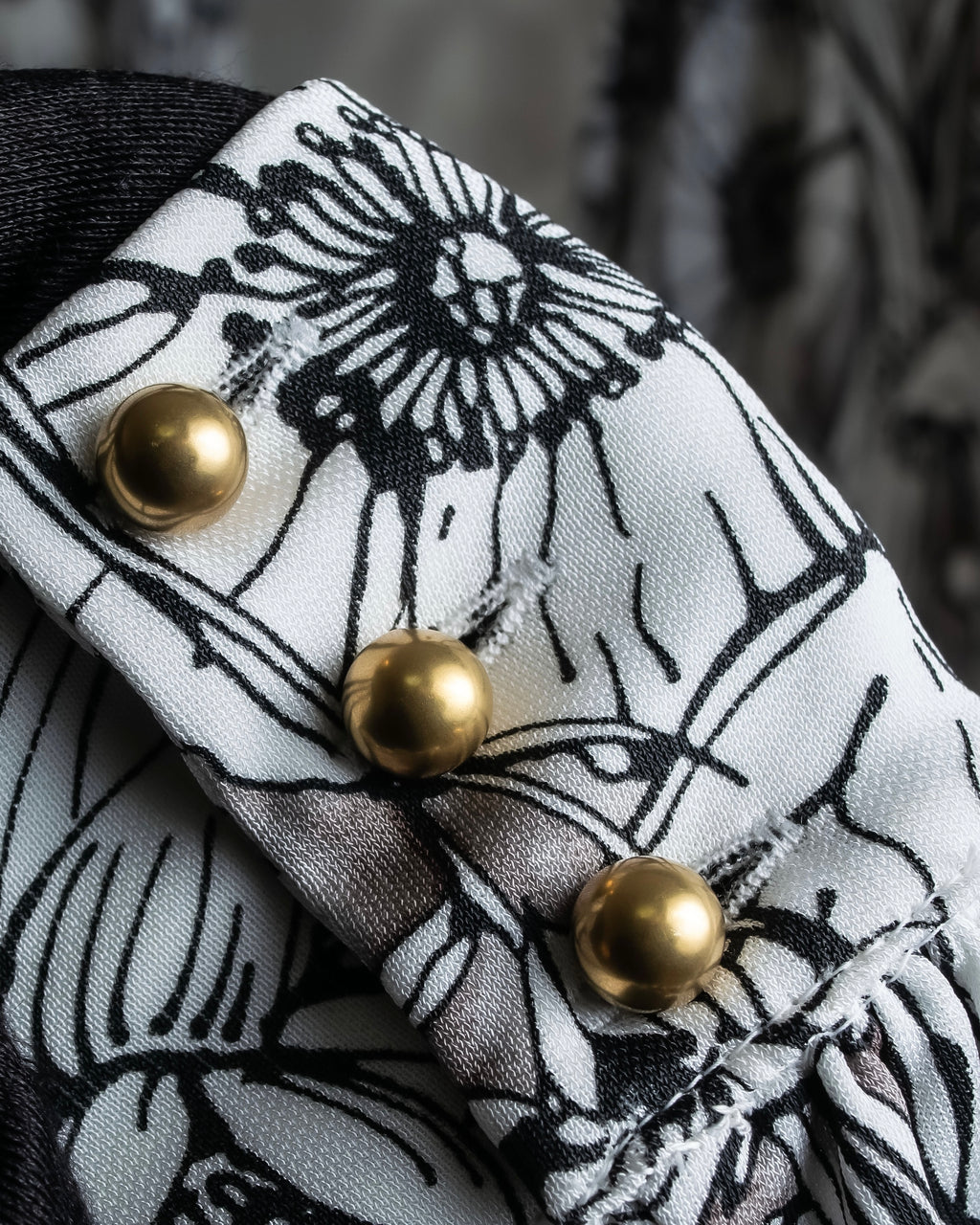 "GUCCI" Monotone floral print wrap dress