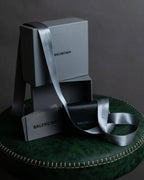 "BALENCIAGA" Logo engraved compact leather tri-fold wallet