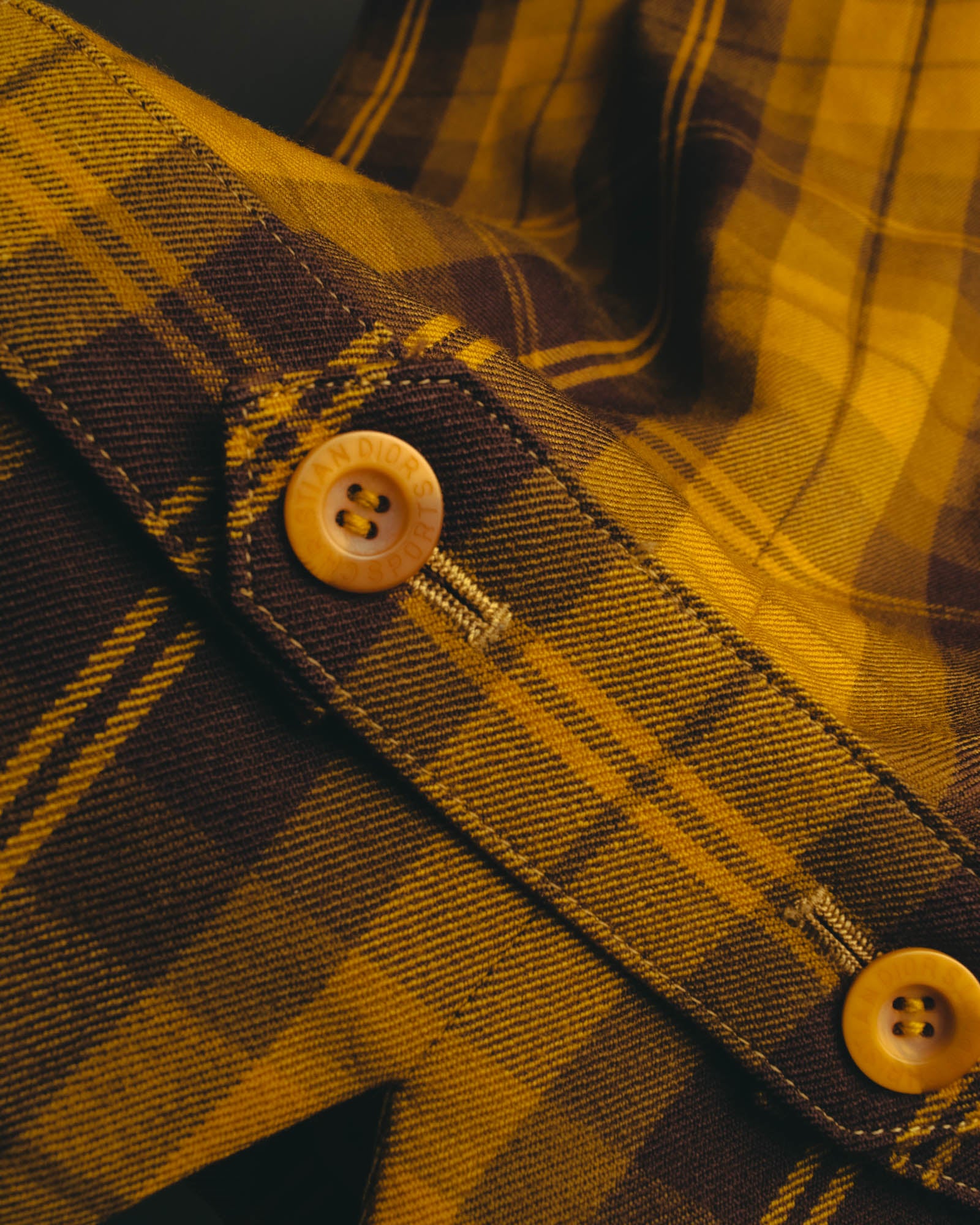 “Christian Dior” 90’s-00’s Plaid wool zip tailored vest
