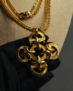 -SPECIAL- “Lucien Piccard” 70’s-80’s Gold tone cross pendant necklace