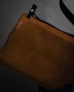 “Salvatore Ferragamo” 90’s-00’s Gancini suede shoulder bag