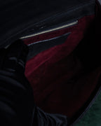 "JEAN PAUL GAULTIER" Front clasp design suede leather hand bag