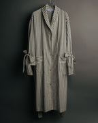 -SPECIAL- “LOEWE” 2010’s striped ribbon sleeve long gown coat