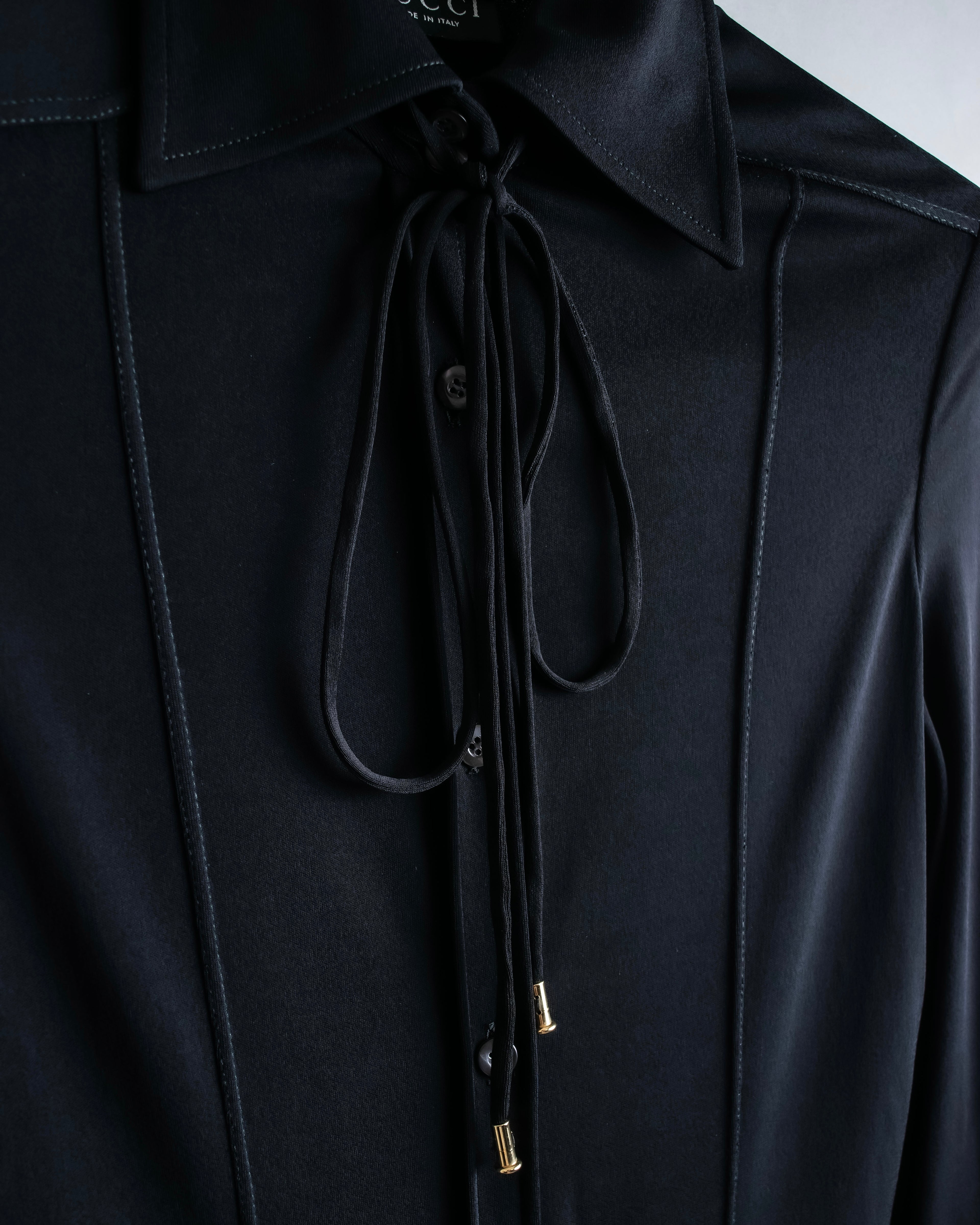 "GUCCI" Drawstring design pintuck long shirt