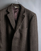 "Dolce &amp; Gabbana" Herringbone pattern slim shape chester coat