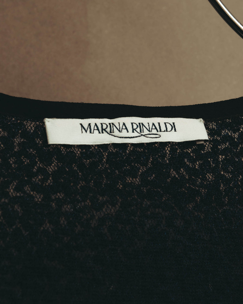 "MARINA RINALDI" 00's-10's Sequined lace long sleeve top