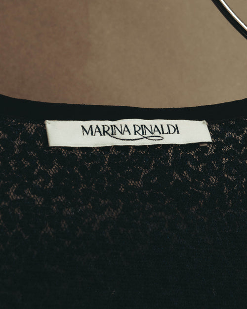 "MARINA RINALDI" 00's-10's Sequined lace long sleeve top