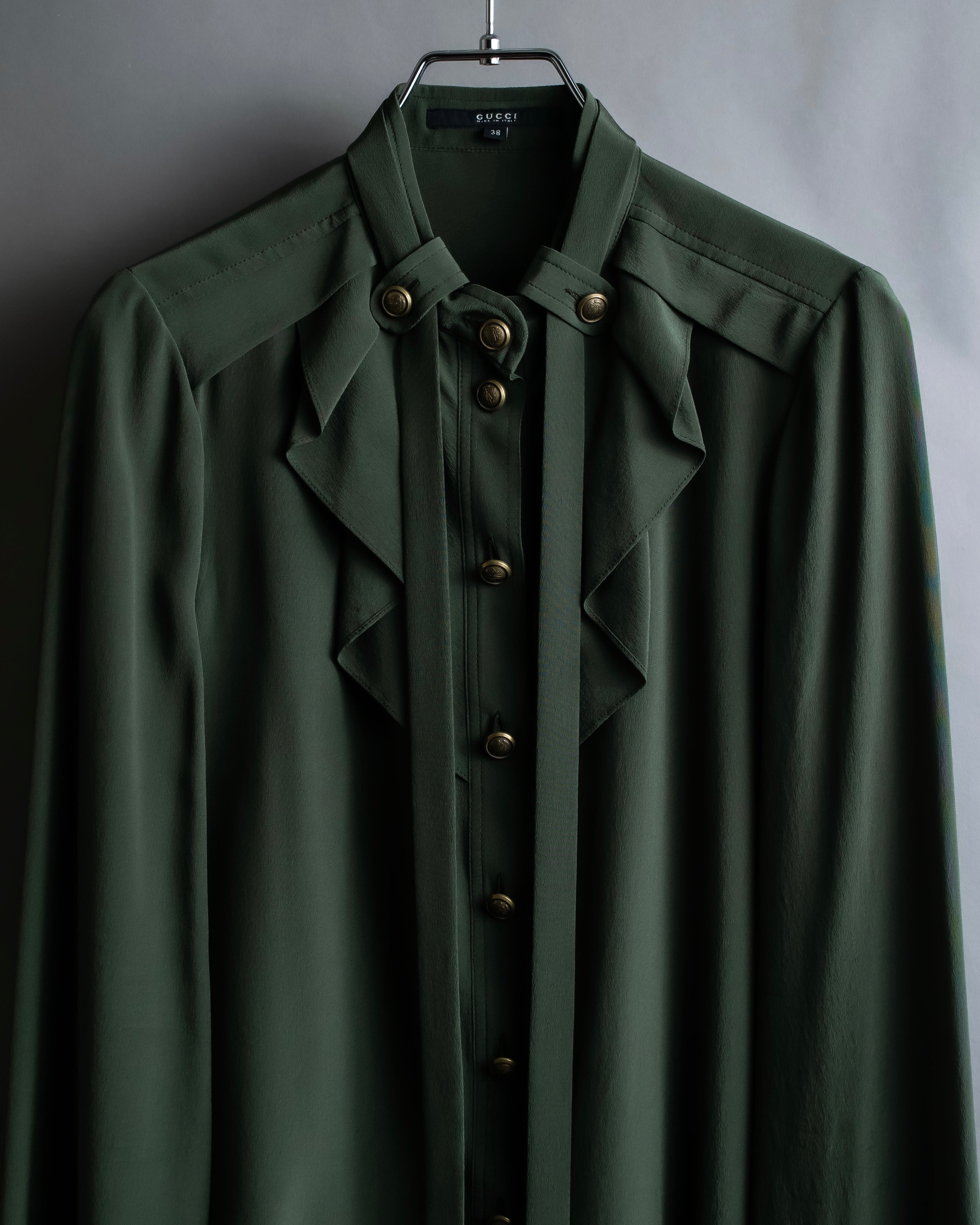 "GUCCI" Tab design bowtie blouse