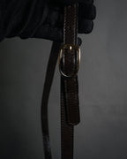 “Yves Saint Laurent” 80’s-90’s Cassandre embossed shoulder bag