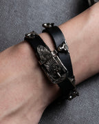 "GUCCI" Anger forest collection leather double wrap bracelet