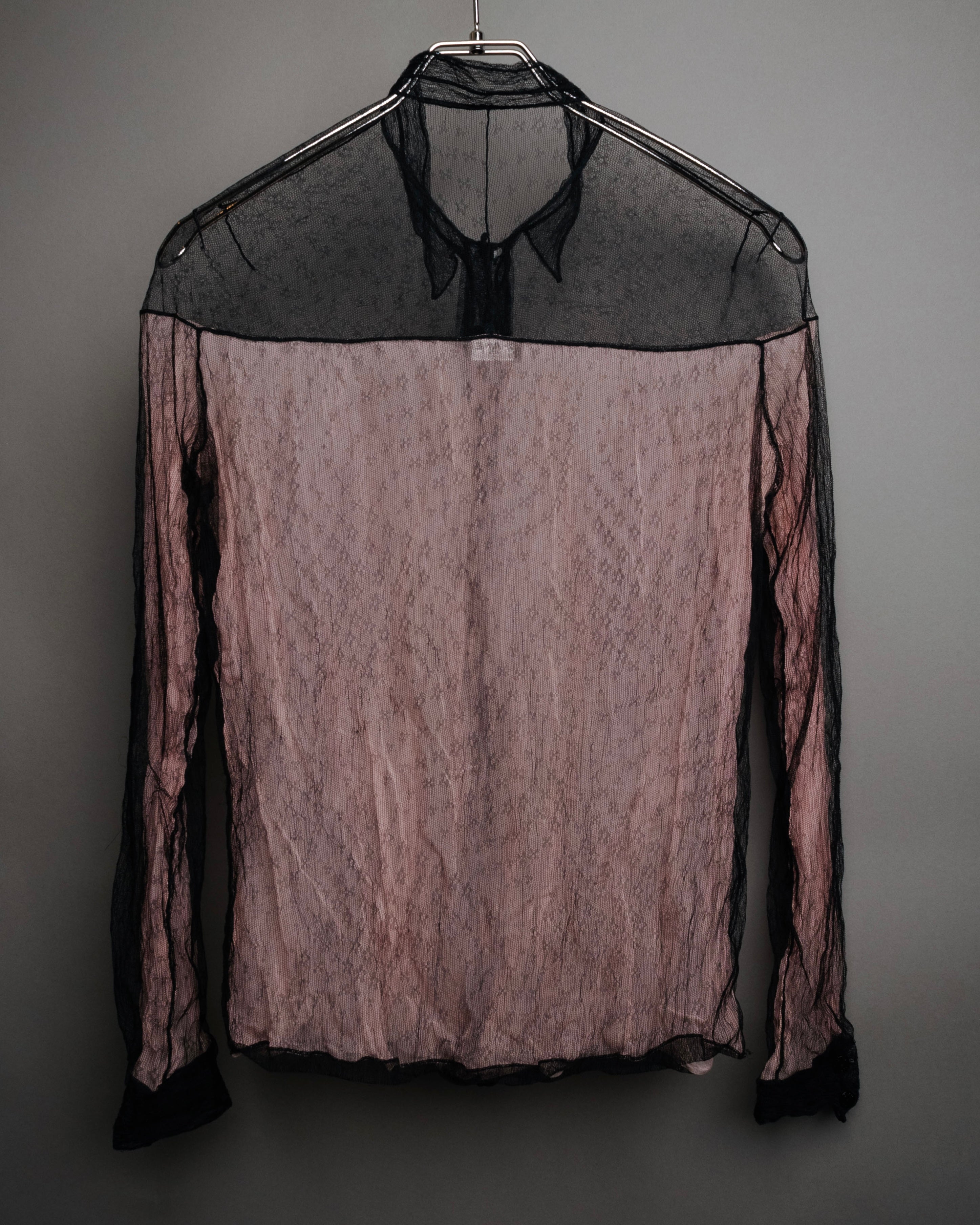 -SPECIAL- “CHANEL” 2014-2019 Sheer lace bow blouse