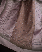 "Christian Dior" Typography logo geometric motif silk scarf