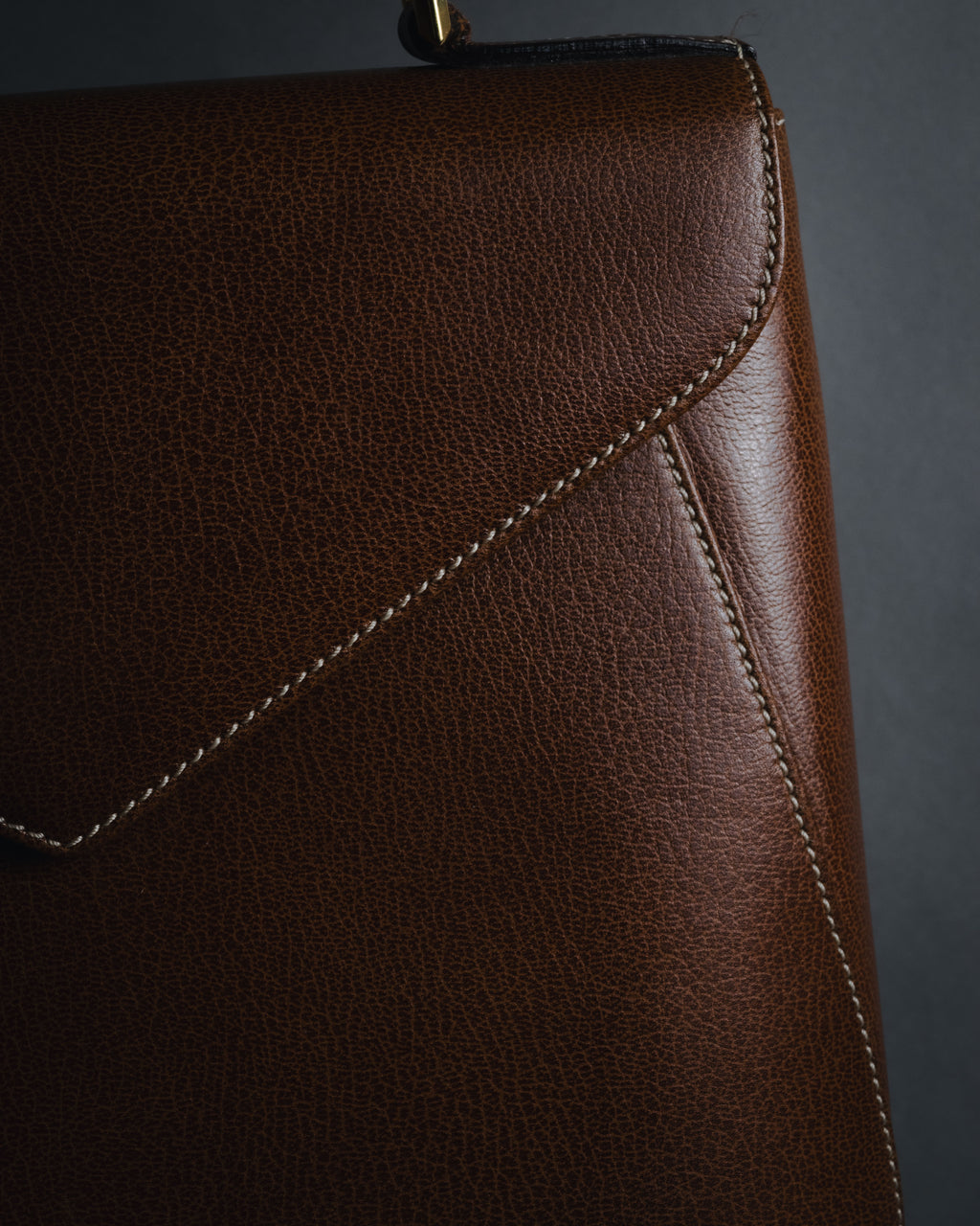 "Salvatore Ferragamo" 90’s structured top-handle leather bag