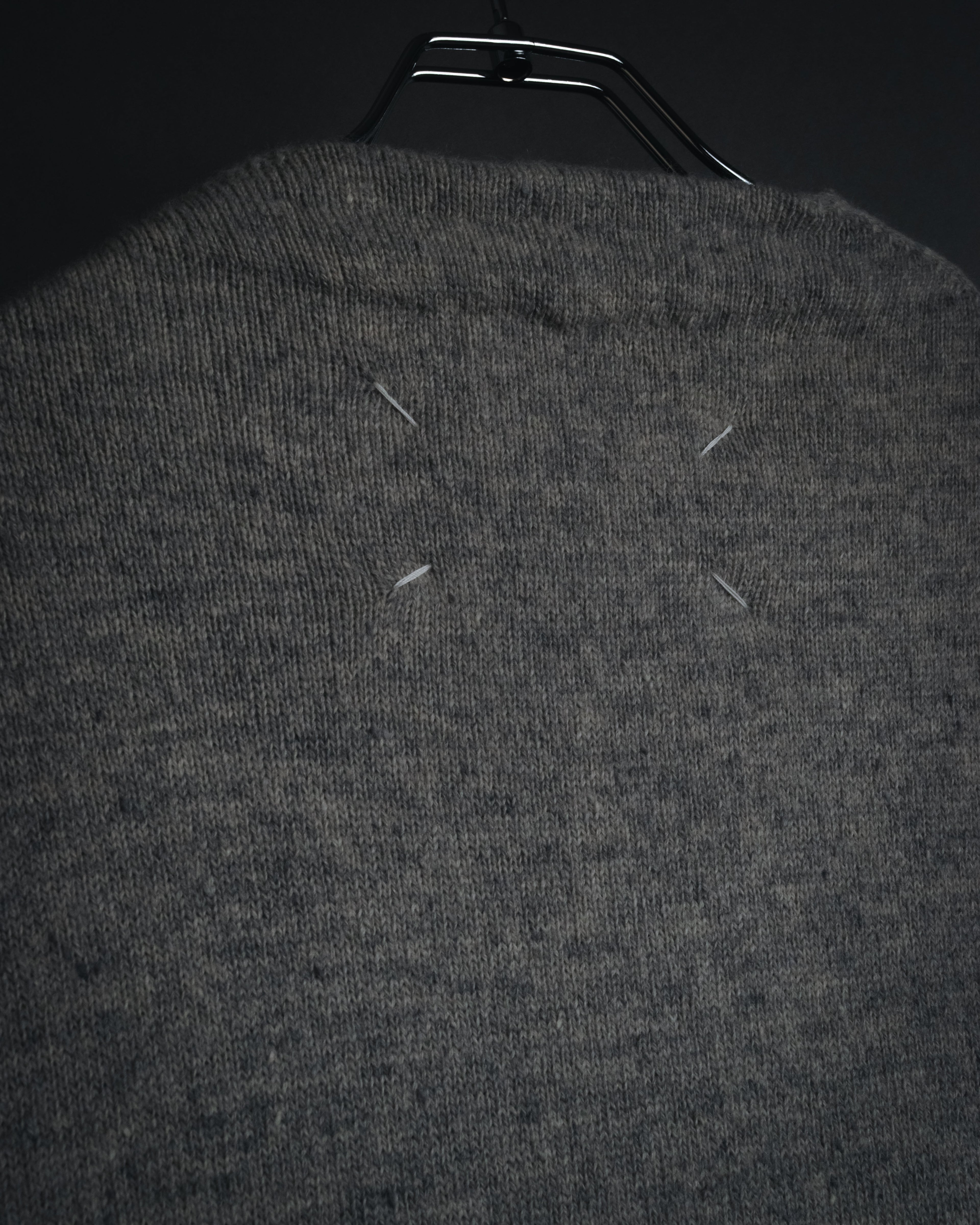 "Maison Margiela" 17AW belted gown knit coat