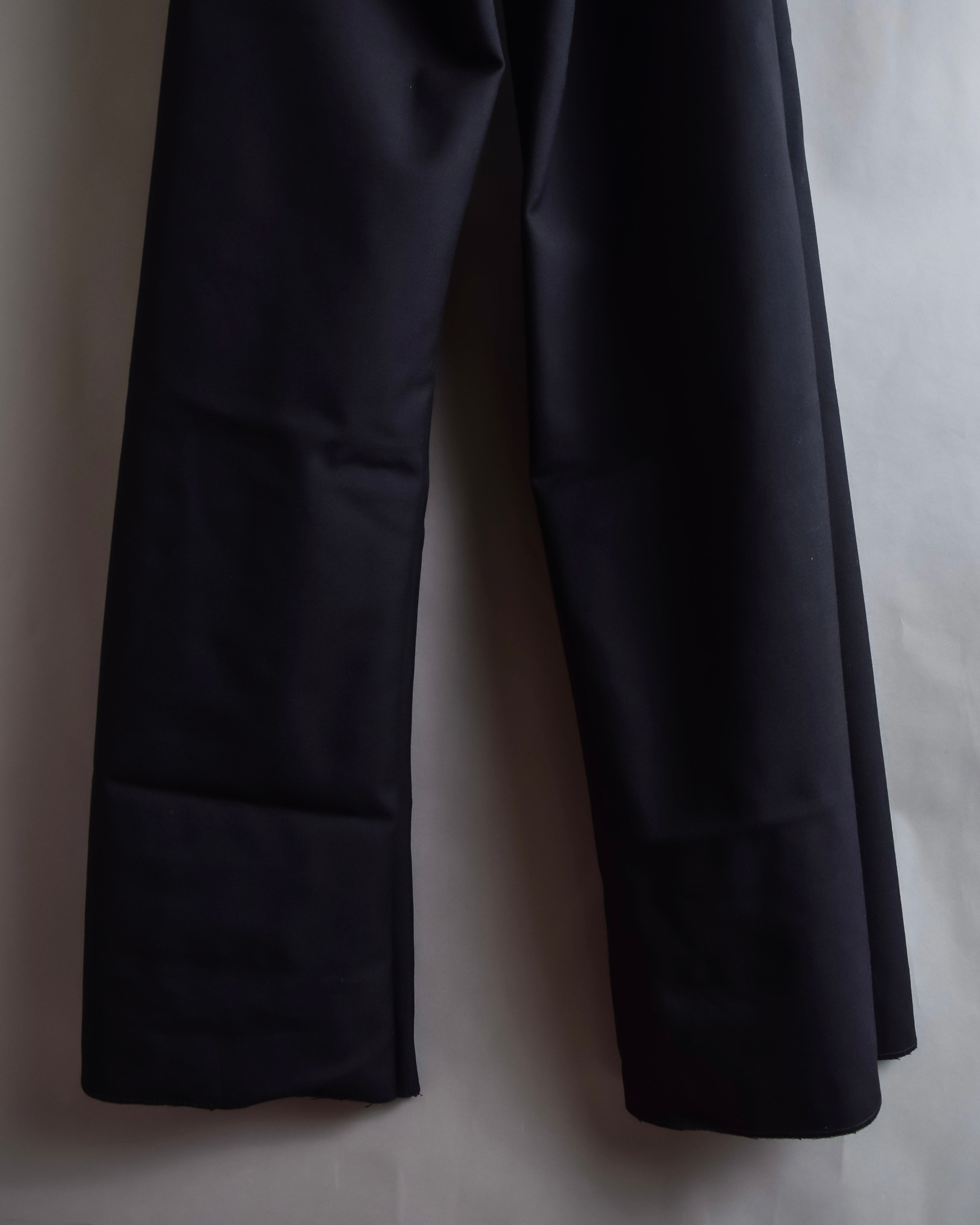 "US navy inspired lace back wide sailor pants"