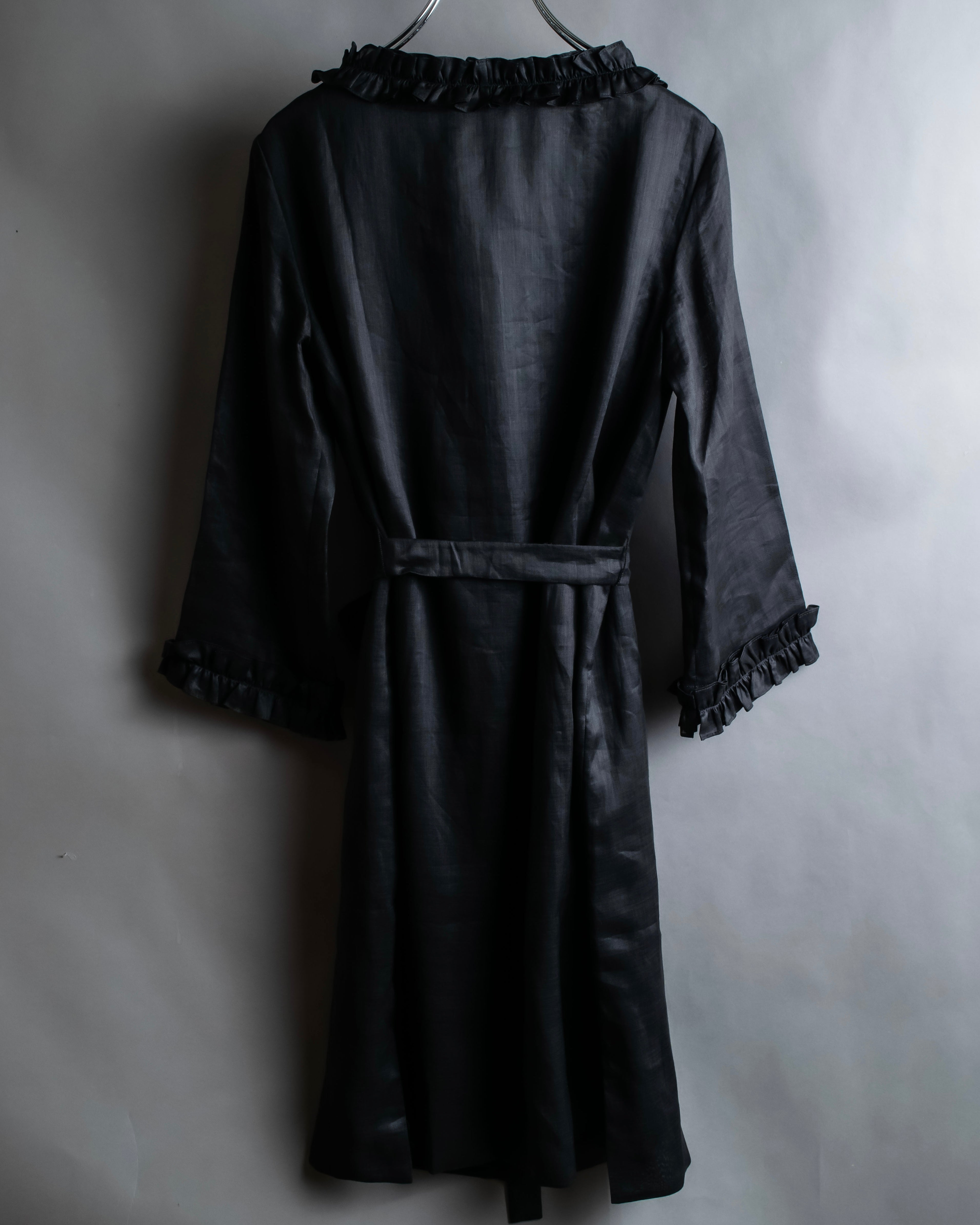 "S Max Mara" Tiered frill design belted dress