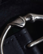 "GUCCI" Bamboo buckle motif leather belt