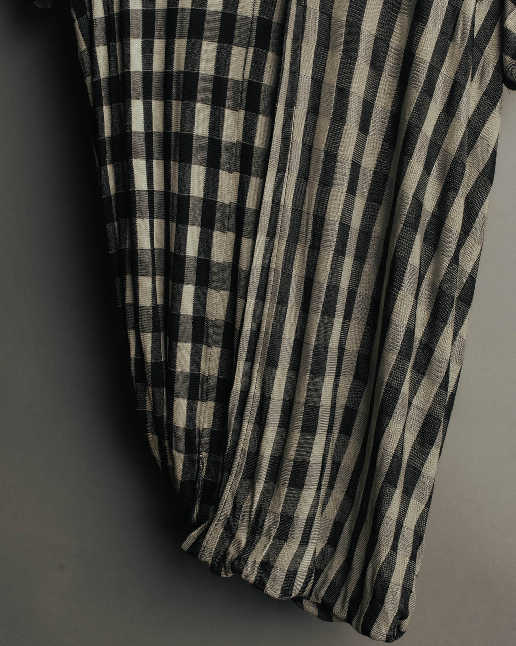 “tricot COMME des GARÇONS” 00’s-10’s Asymmetric gingham draped top