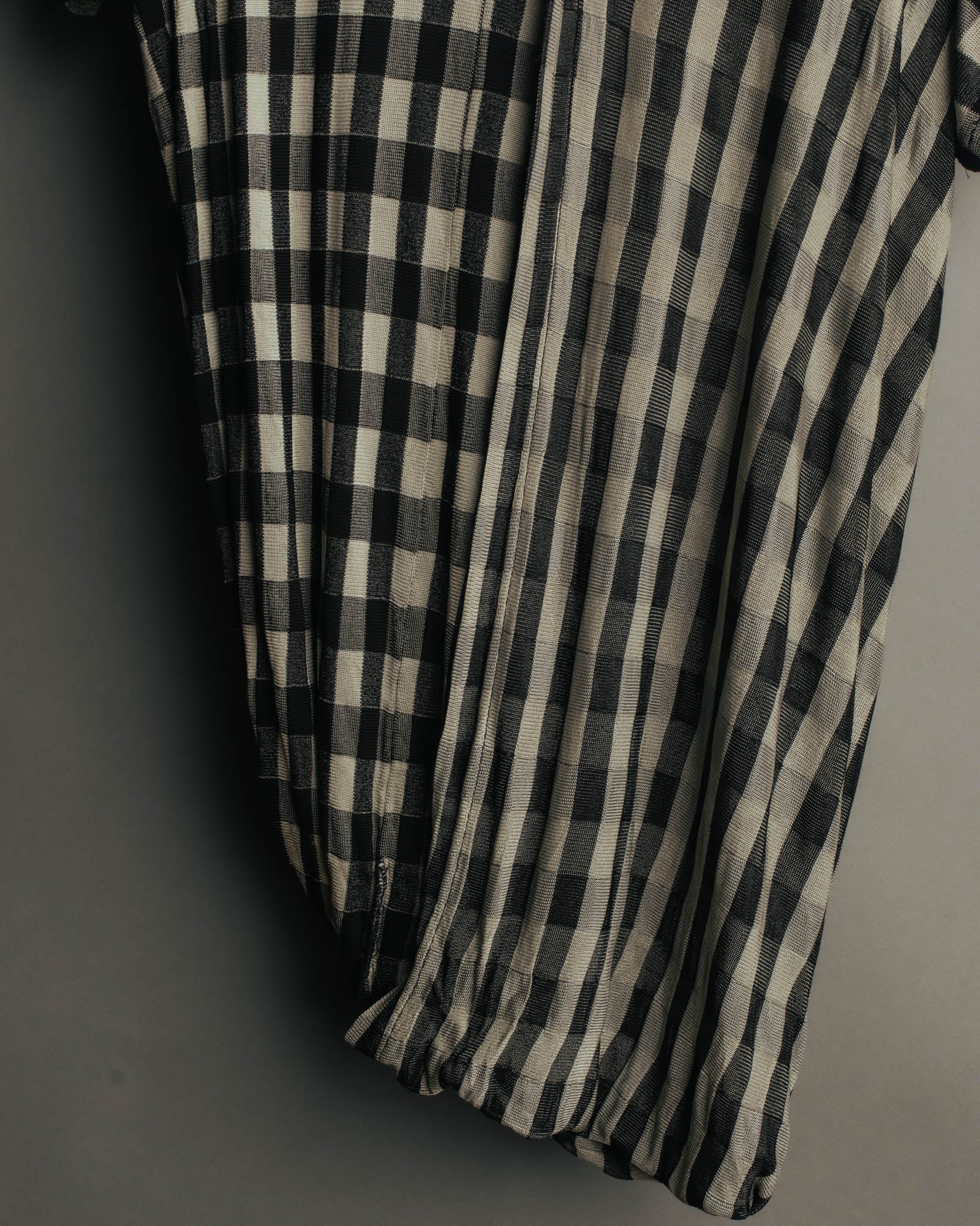 “tricot COMME des GARÇONS” 00’s-10’s Asymmetric gingham draped top