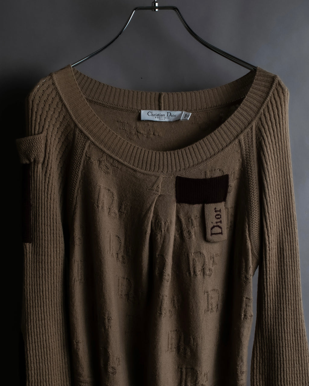 "Christian Dior" John Galliano period elbow patch knit