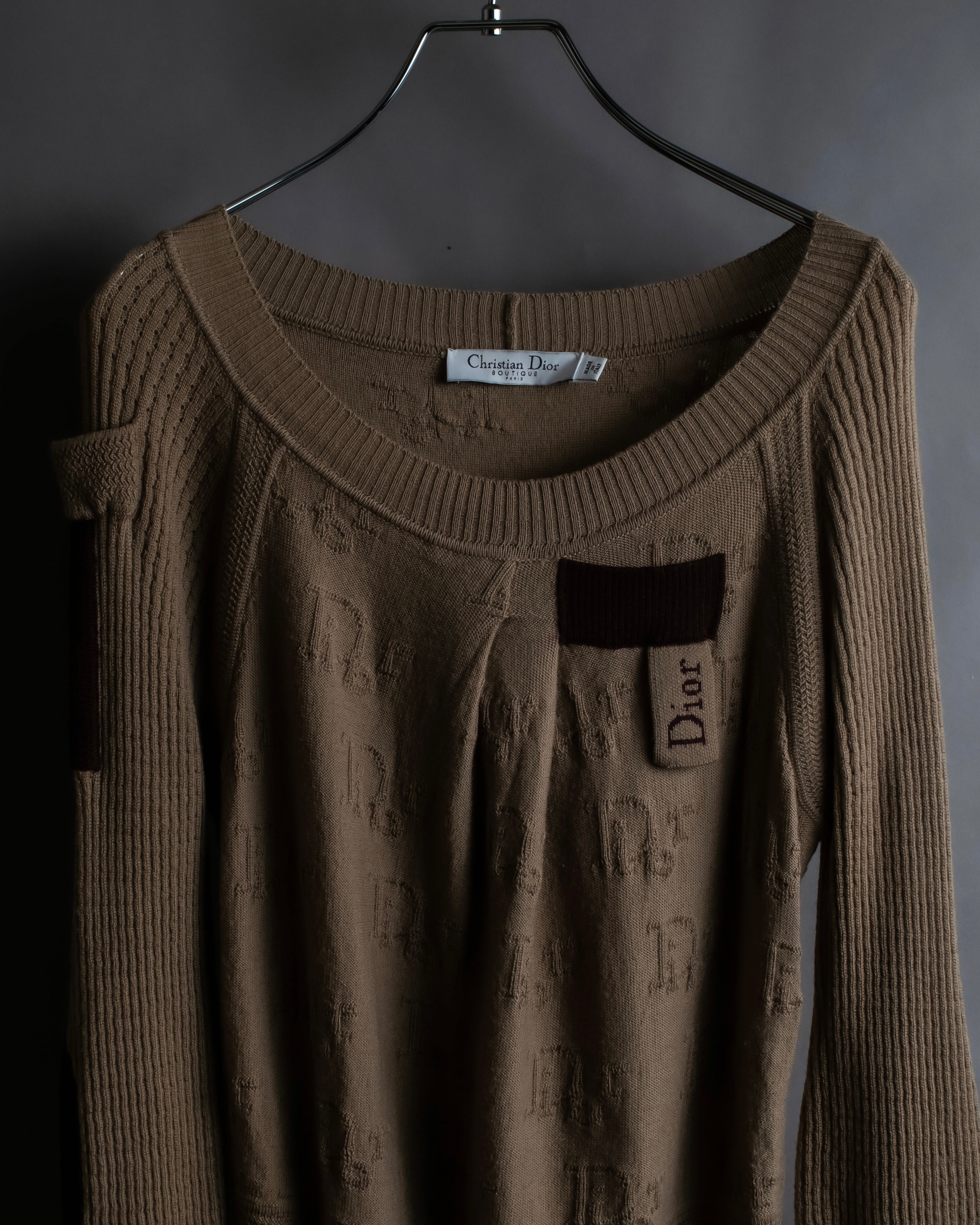 "Christian Dior" John Galliano period elbow patch knit