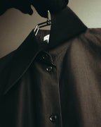 "CELINE" 90's-00's Sharp collared cotton button-up shirt