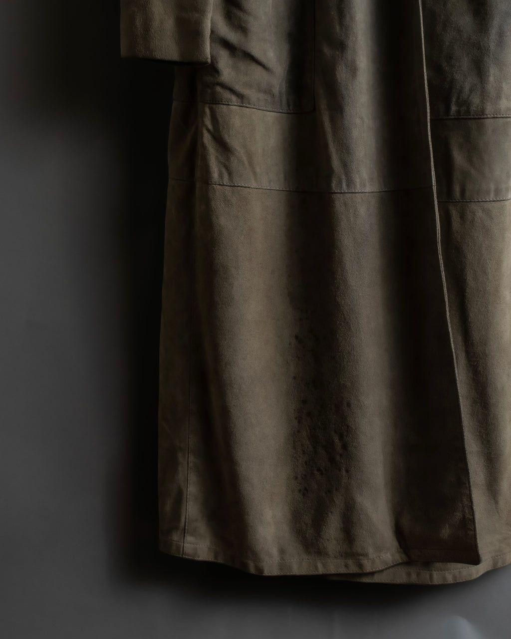 "GIORGIO ARMANI" Brushed shades suede leather long coat