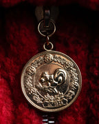 "FENDI" Animal embroidery design boa combination shoulder bag