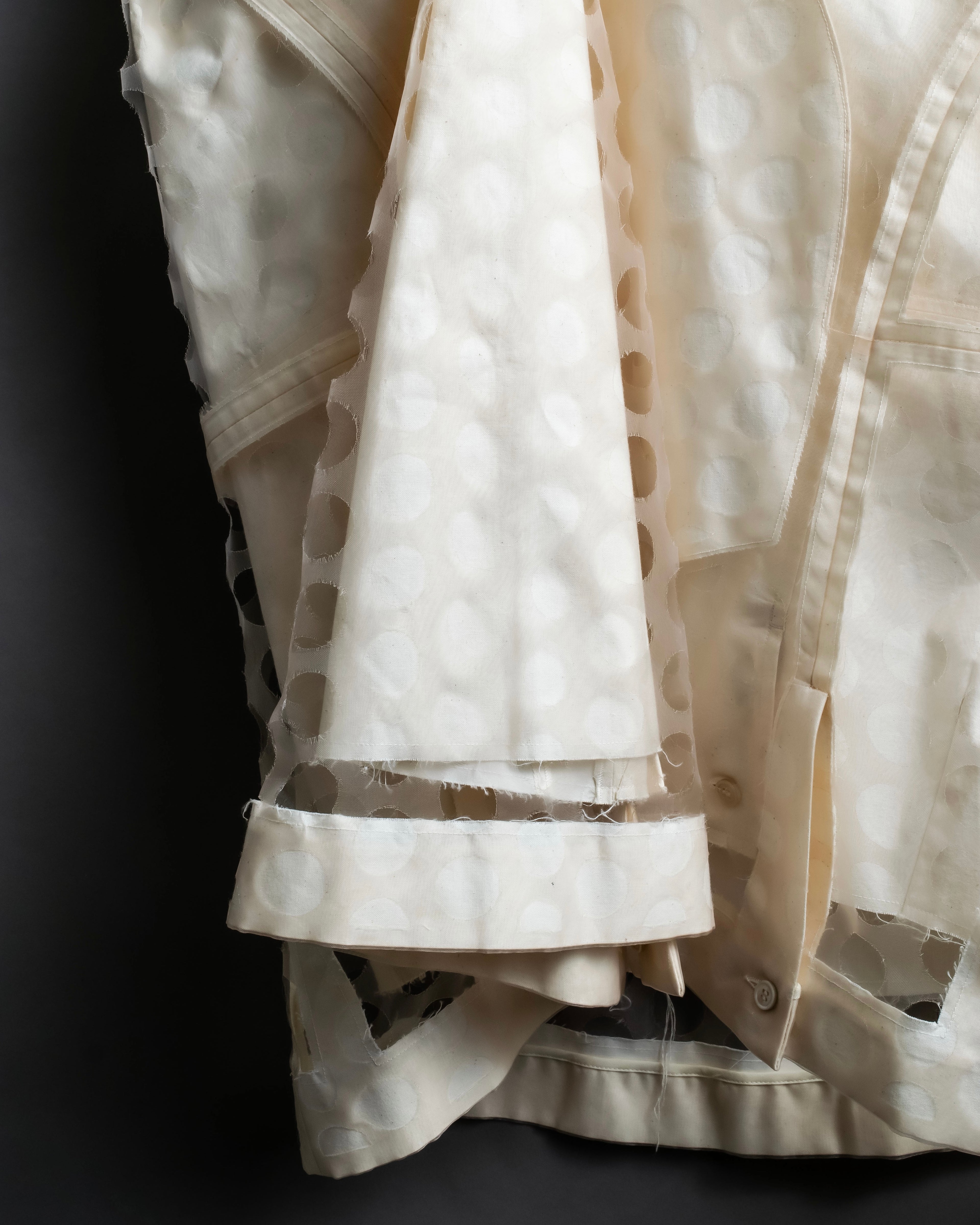 "MAISON MARGIELA" 20SS Polka dot tulle layered skirt