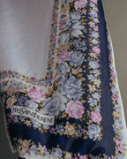 “YVES SAINT LAURENT” 80’s-90’s Floral border scarf