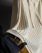 "GUCCI" Gold stripe knit maxi skirt