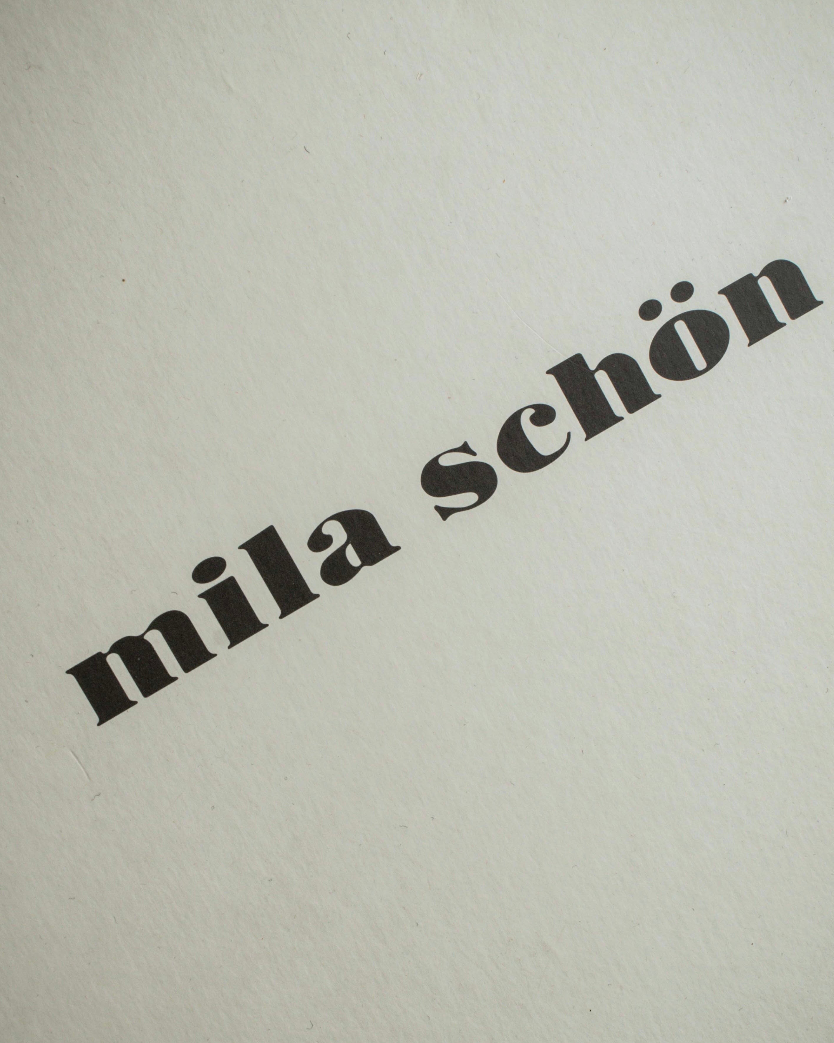 "Mila Schön" Horizontal minimalist metal fittings leather one-handle bag