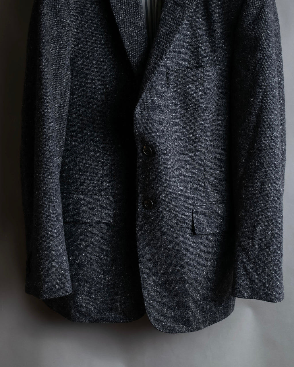 "THOM BROWNE" 3-button napped tweed tailored jacket