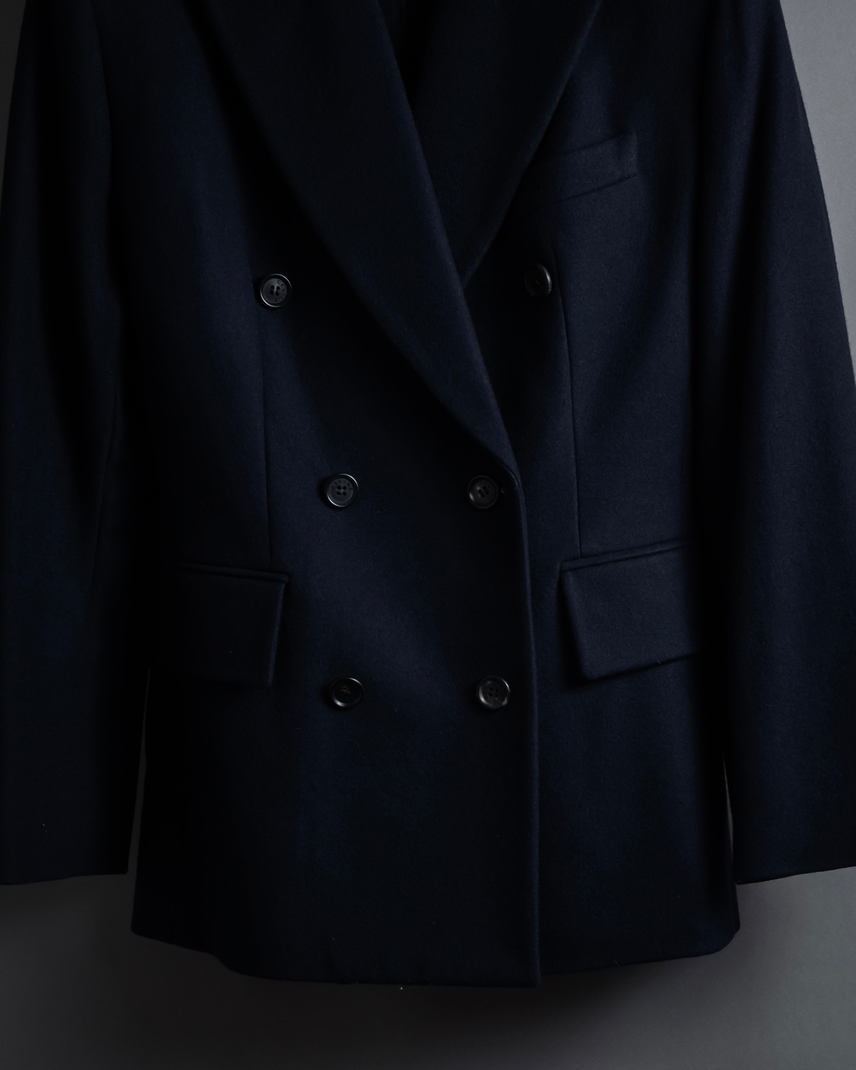 "CELINE" 90’s Sculpted double-breasted peak lapel tailored jacket