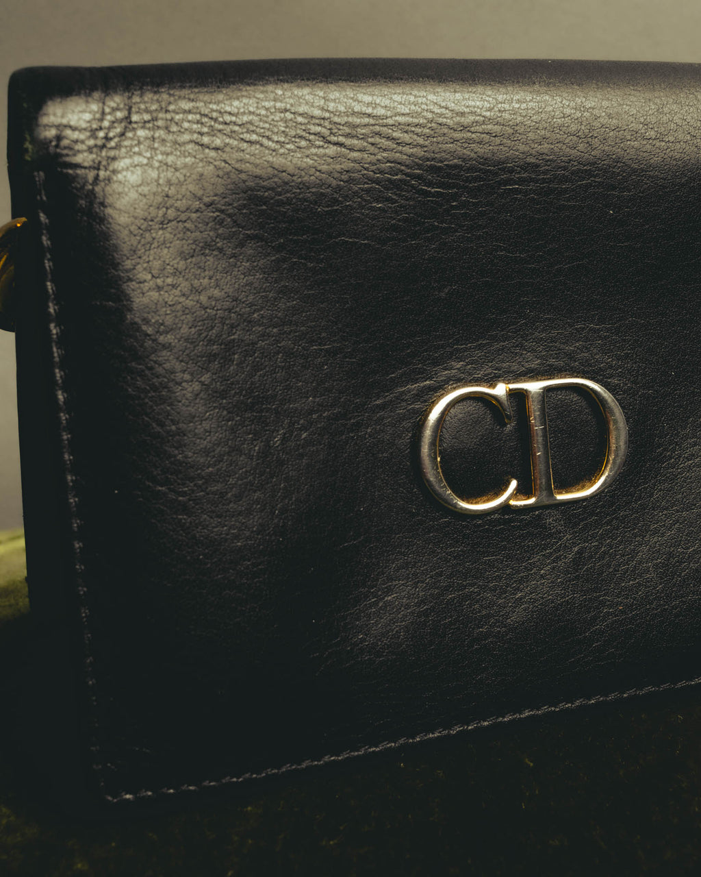 "Christian Dior" 80's-90's Black and red bifold wallet