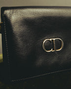 "Christian Dior" 80's-90's Black and red bifold wallet
