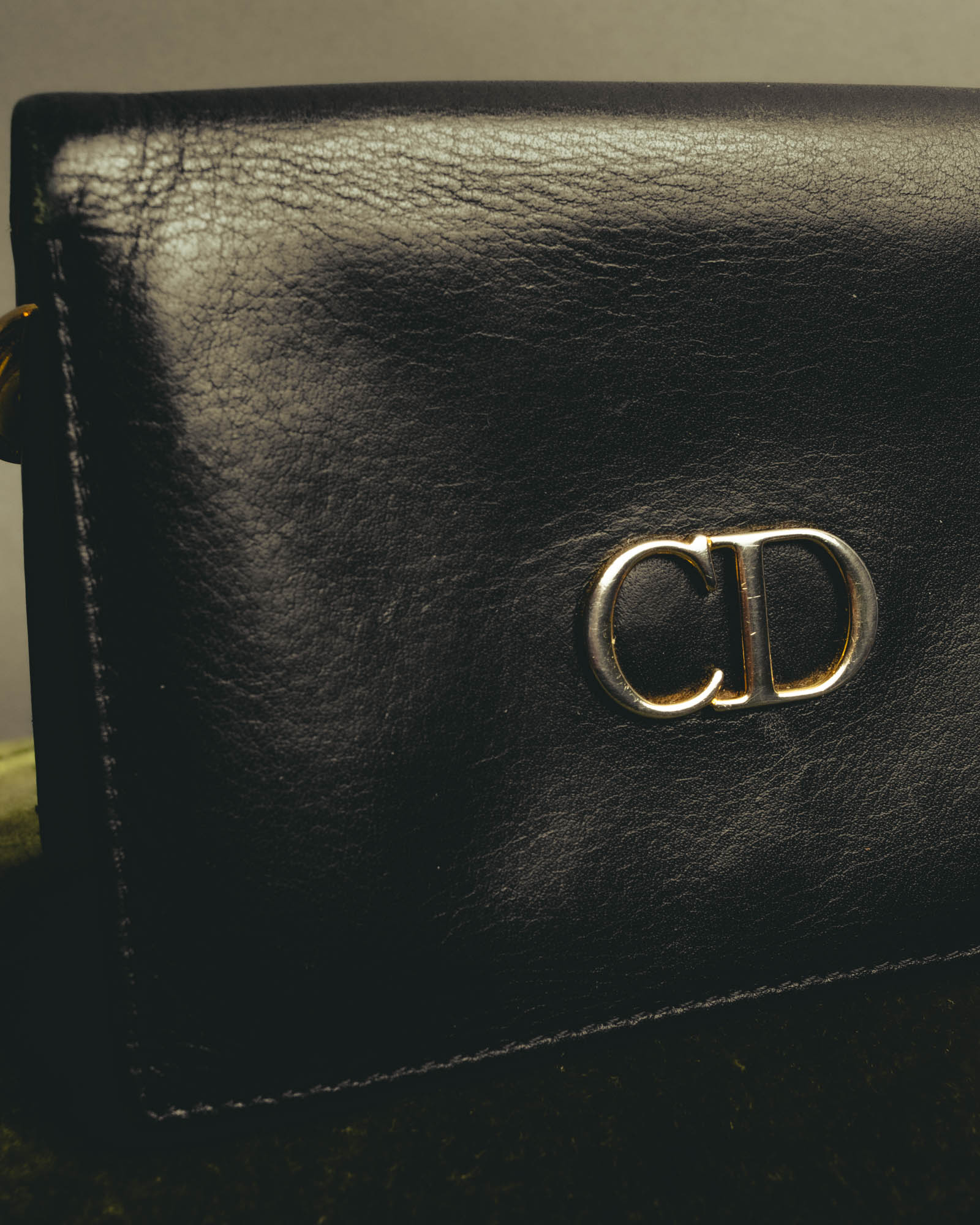 "Christian Dior" 80's-90's Black and red bifold wallet