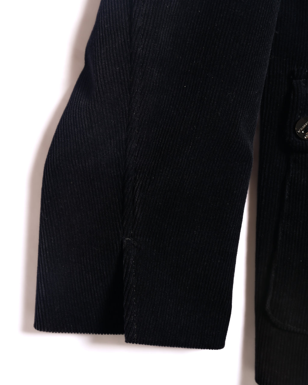 BURBERRY/ Slim Fit Single Breasted Corduroy Set Up Black