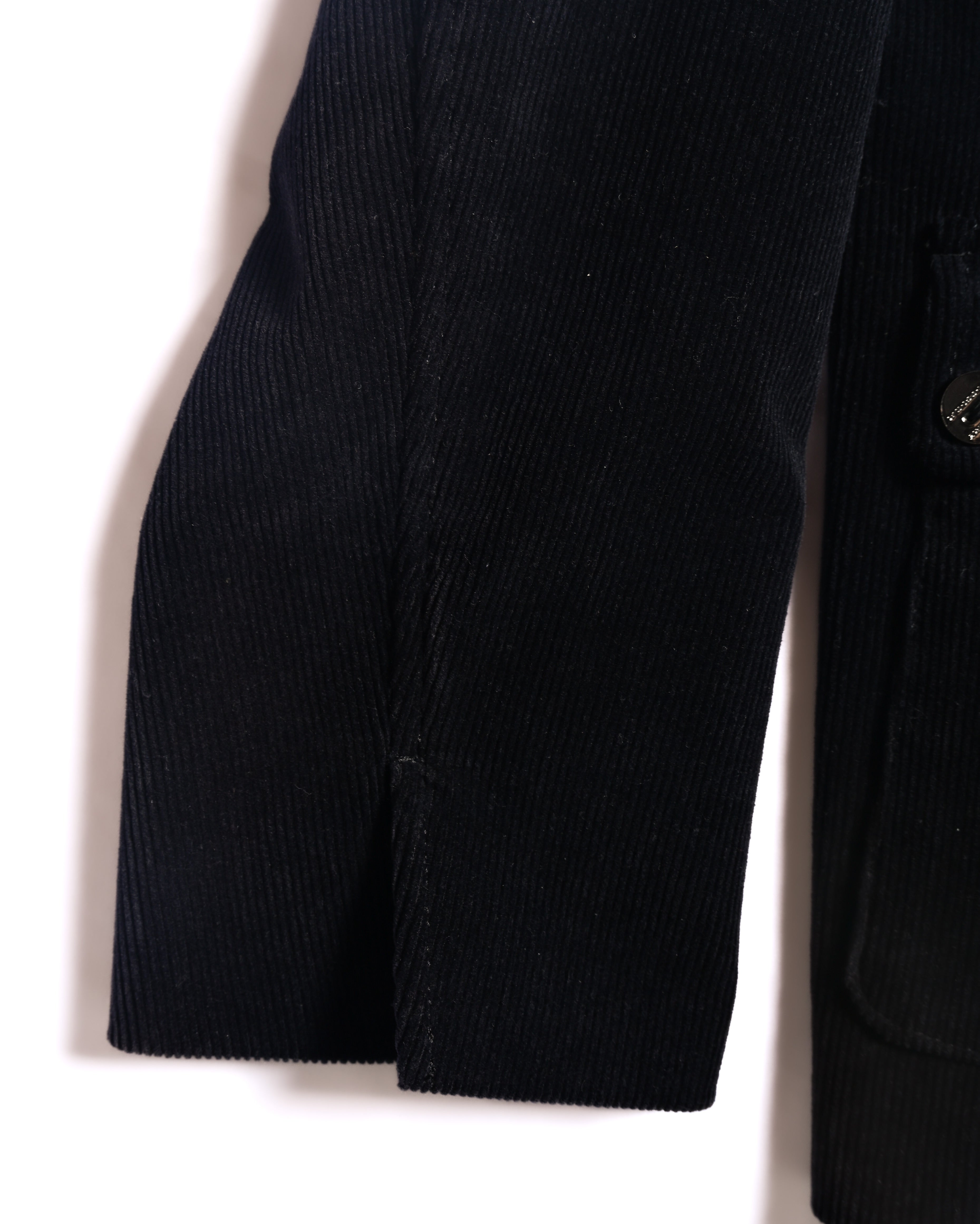 BURBERRY/ Slim Fit Single Breasted Corduroy Set Up Black