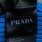 "PRADA" Ribbed knitting beautiful blue muffler