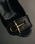 “GUCCI” 90’s-00’s Horsebit open toe pumps
