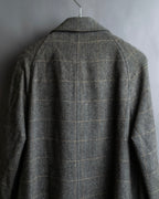"BURBERRYS" Fine check pattern herringbone coat