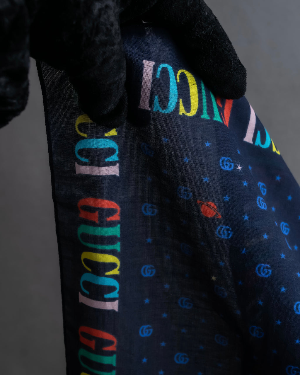 "GUCCI" Michele period Jetson collaboration silk scarf